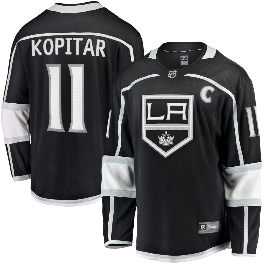 Men's Los Angeles Kings Anze Kopitar Fanatics Branded Black Home Premier Breakaway Player Jersey
