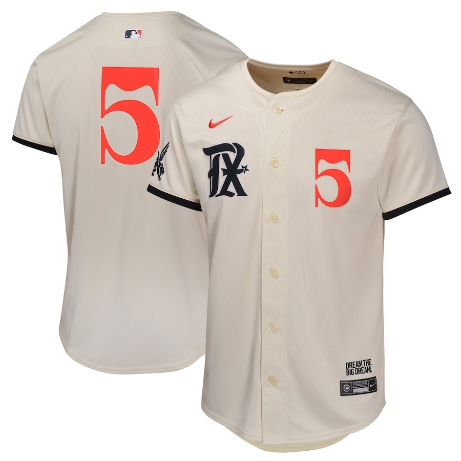 Men's Texas Rangers Corey Seager Nike Natural City Connect Limited Player Jersey