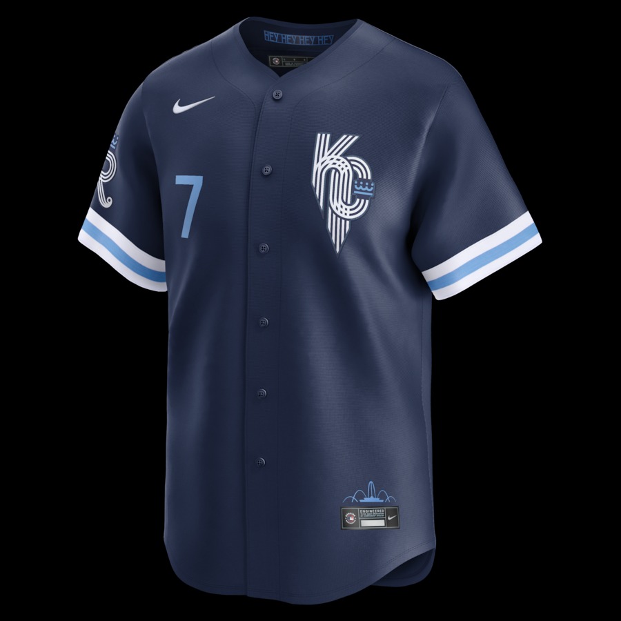 Men's Kansas City Royals Bobby Witt Jr. Nike Navy City Connect Limited Player Jersey