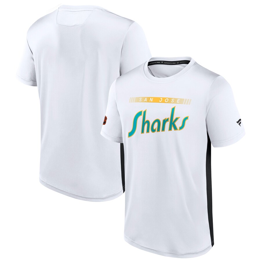 Men's San Jose Sharks Fanatics White Special Edition 2.0 Authentic Pro Tech T-Shirt
