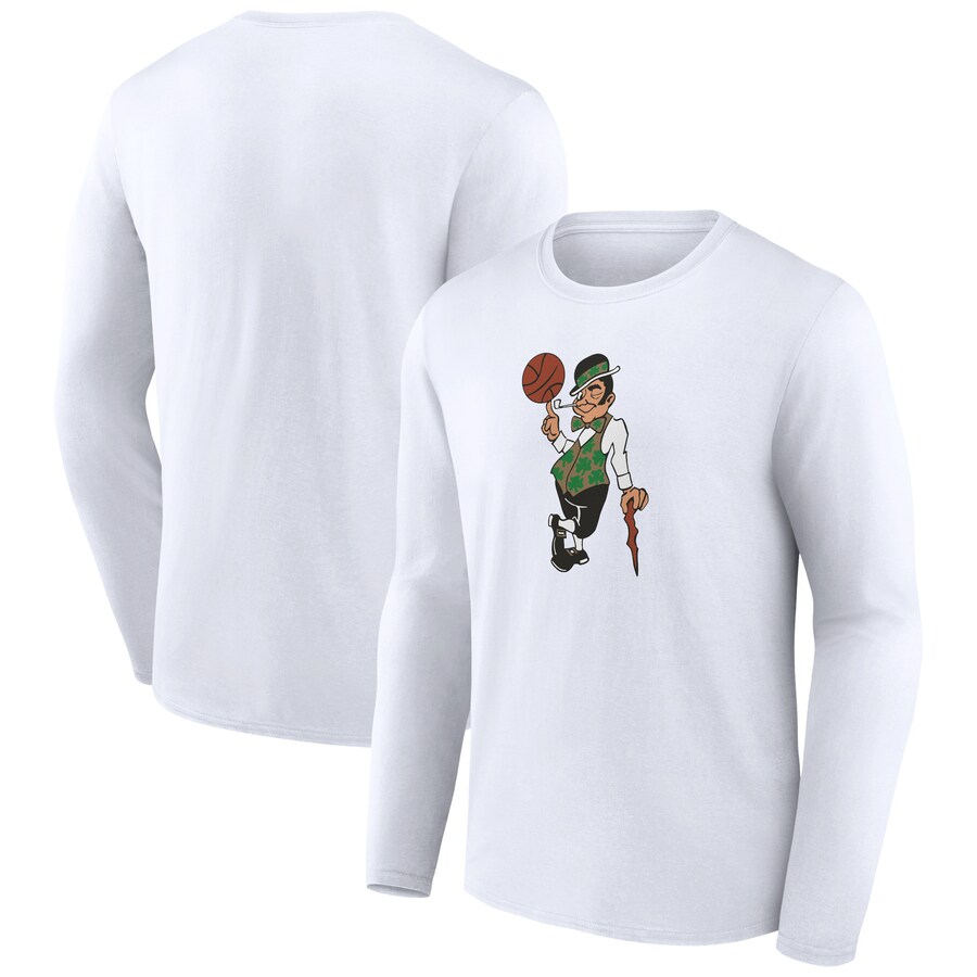 Men's Boston Celtics White Alternate Logo Long Sleeve T-Shirt