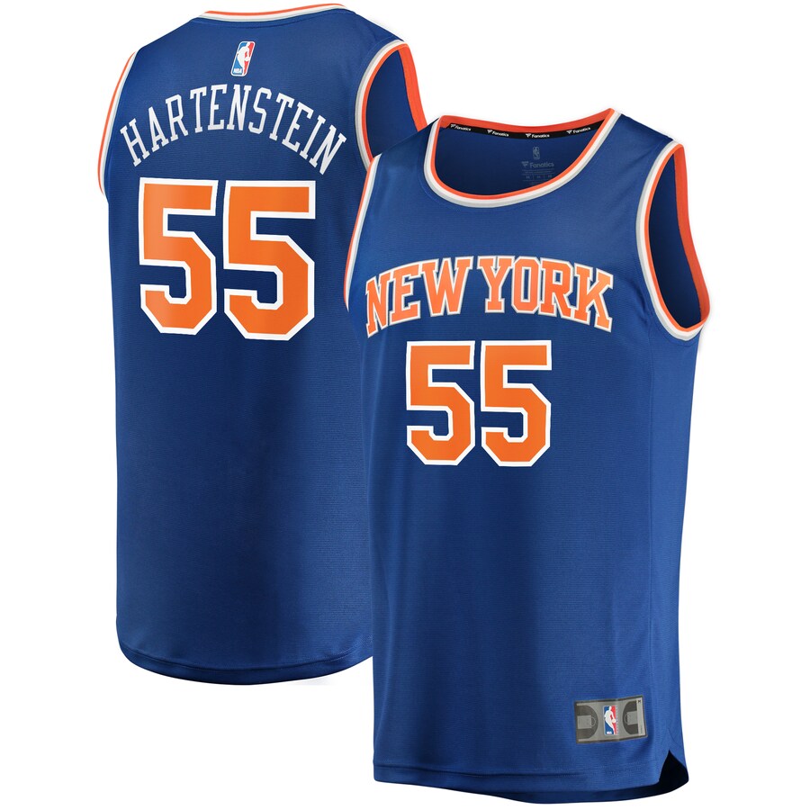Men's New York Knicks Isaiah Hartenstein Fanatics Blue Fast Break Replica Jersey - Icon Edition