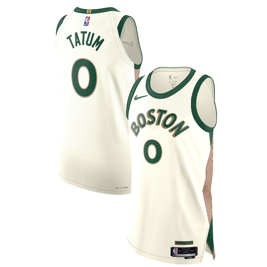 Men's Boston Celtics Jayson Tatum Nike White Authentic Jersey - City Edition