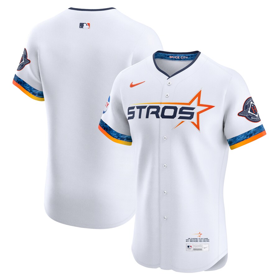 Men's Houston Astros Nike White 2025 City Connect Elite Jersey
