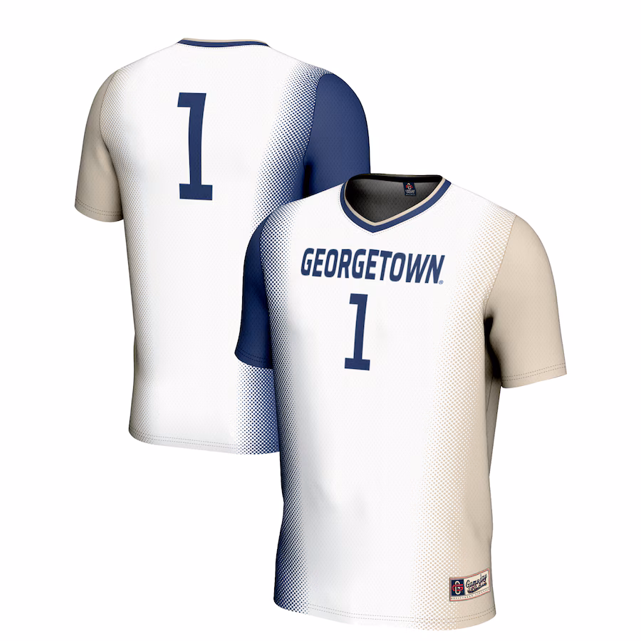 Youth GameDay Greats White #1 Georgetown Hoyas  Lightweight Women's Soccer Jersey