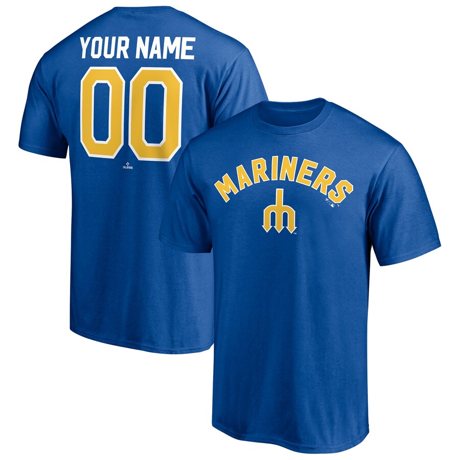 Men's Seattle Mariners Royal Cooperstown Winning Streak Personalized Name & Number T-Shirt