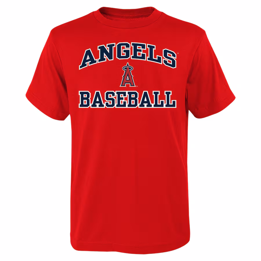 Youth Los Angeles Angels Red Heart & Soul T-Shirt