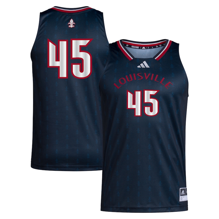 #45 Louisville Cardinals adidas Swingman Jersey - Black