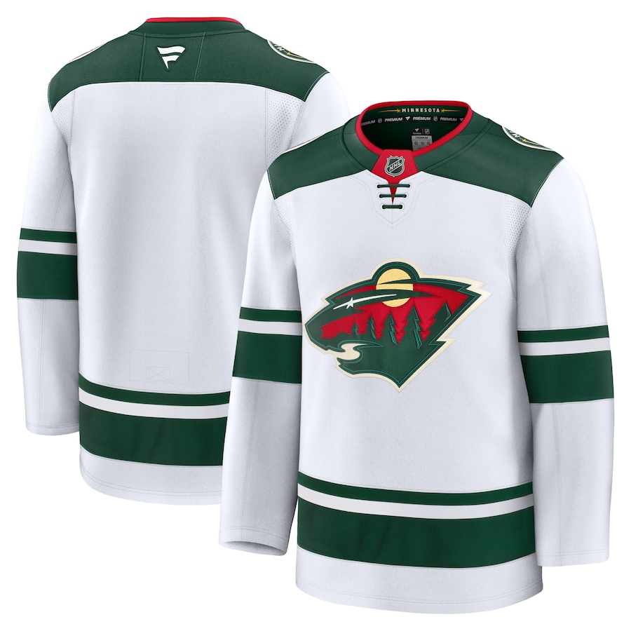 Men's Minnesota Wild Fanatics White Away Premium Jersey