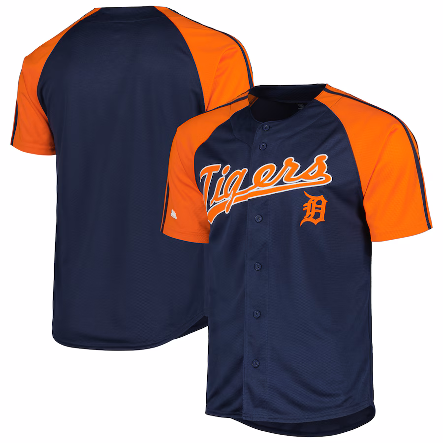 Men's Detroit Tigers Stitches Navy Team Raglan Sleeve Jersey