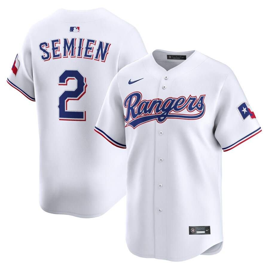 Men's Texas Rangers Marcus Semien Nike White Alternate Limited Player Jersey
