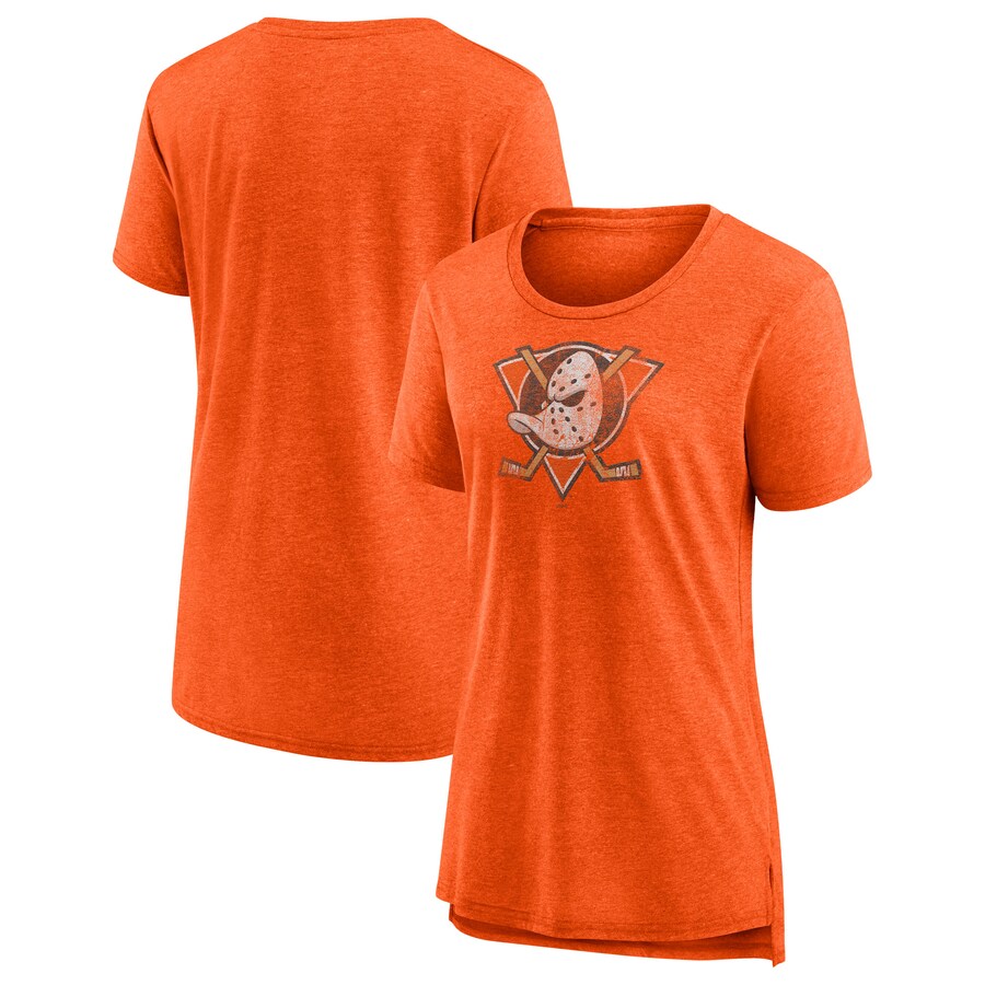 Women's Anaheim Ducks Fanatics Heather Orange Special Edition 2.0 Modern T-Shirt