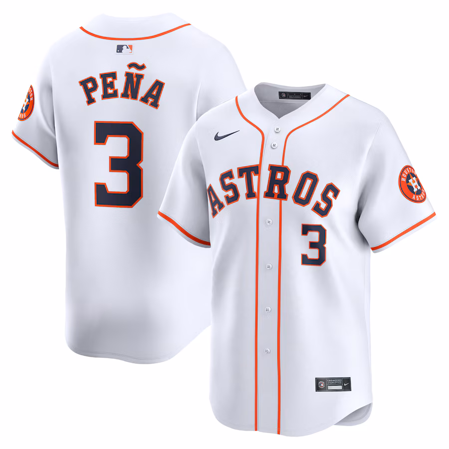 Men's Houston Astros Jeremy Peña Nike White Home Limited Player Jersey