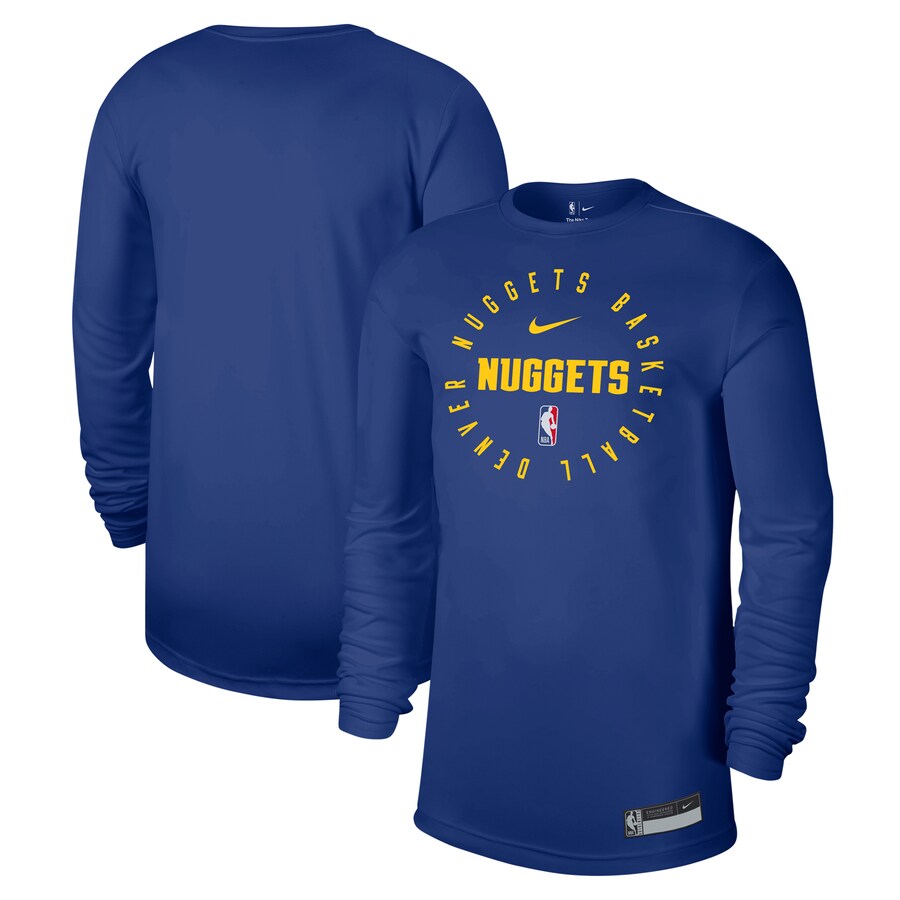 Men's Denver Nuggets Nike Blue 2024/25 Legend On-Court Practice Long Sleeve T-Shirt