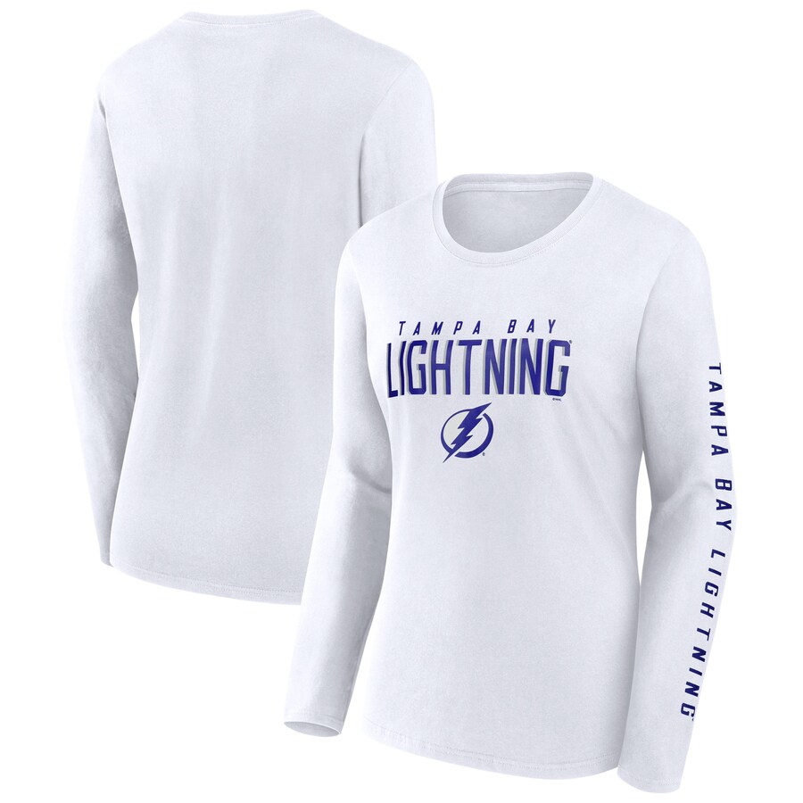 Women's Tampa Bay Lightning Fanatics White Long Sleeve T-Shirt