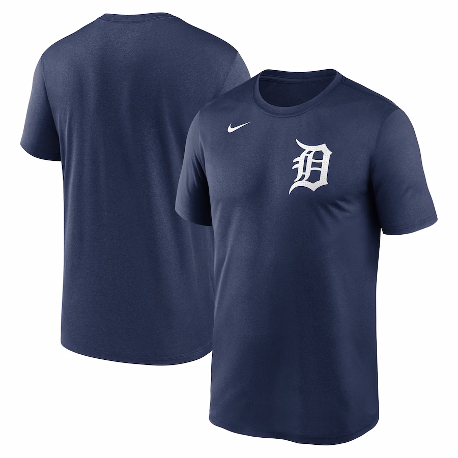 Men's Detroit Tigers Nike Navy Legend Fuse Wordmark T-Shirt