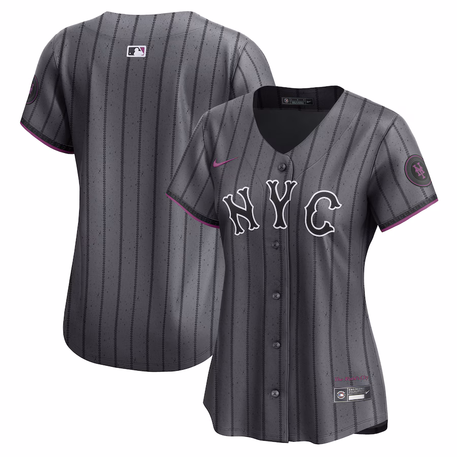 Women's New York Mets Nike Graphite 2024 City Connect Limited Player Jersey