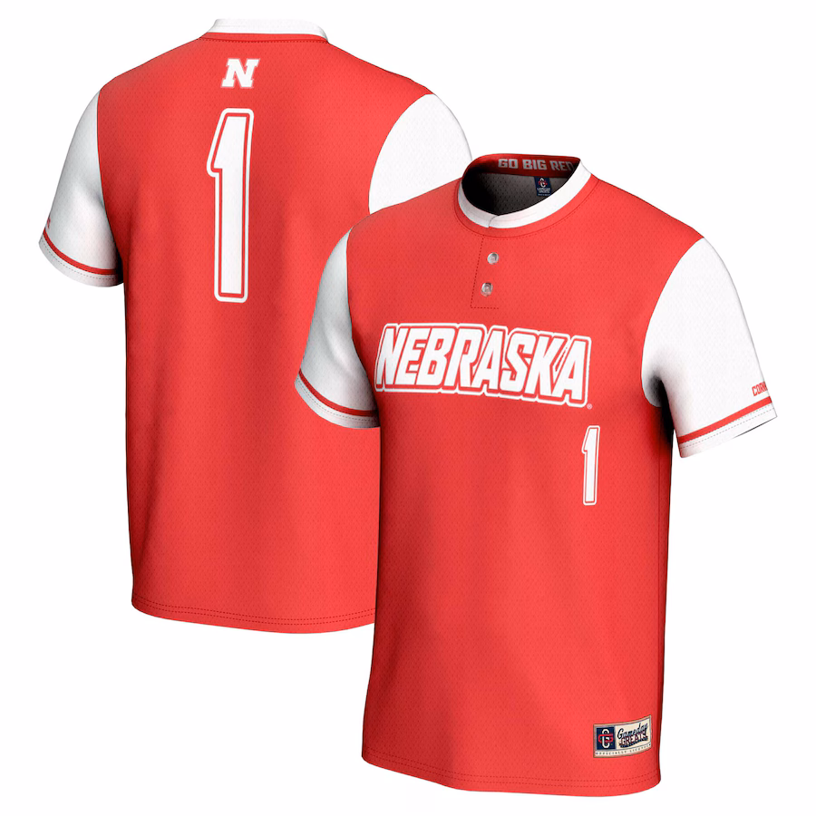 Youth GameDay Greats #1 Scarlet Nebraska Huskers Lightweight Softball Jersey