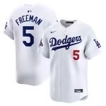 Men's Los Angeles Dodgers Freddie Freeman Nike White Home 2024 World Series Champions Limited Jersey