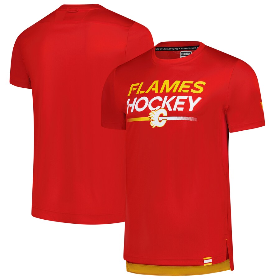 Men's Calgary Flames Fanatics Red Tech T-Shirt