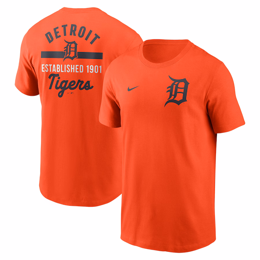 Men's Detroit Tigers Nike Orange 2-Hit T-Shirt