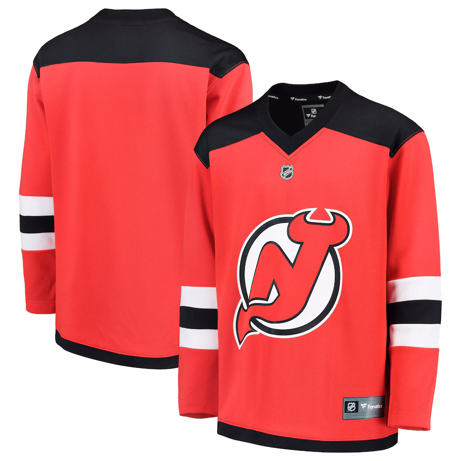 Youth New Jersey Devils Fanatics Red Home Replica Blank Jersey