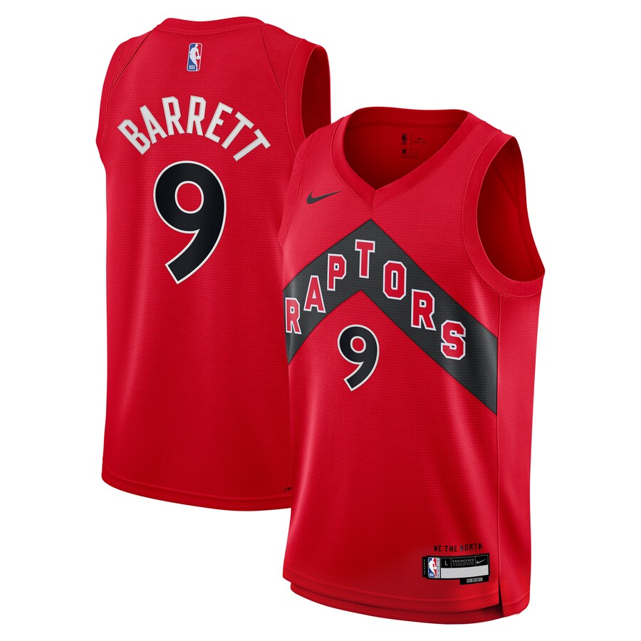 Youth Toronto Raptors RJ Barrett Nike Red Swingman Jersey - Icon Edition
