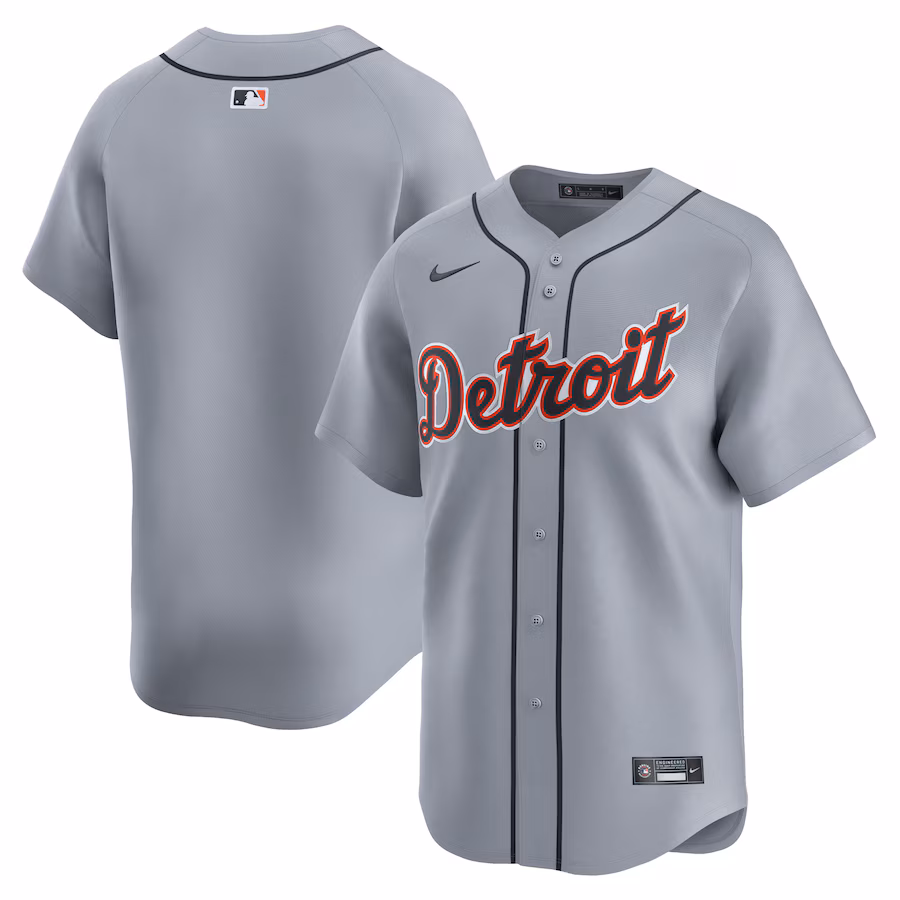 Men's Detroit Tigers Nike Gray Road Limited Jersey