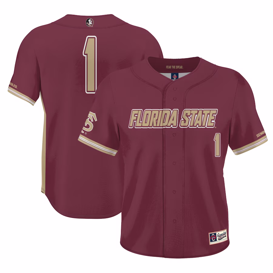 #1 Florida State Seminoles GameDay Greats Lightweight Baseball Jersey - Garnet