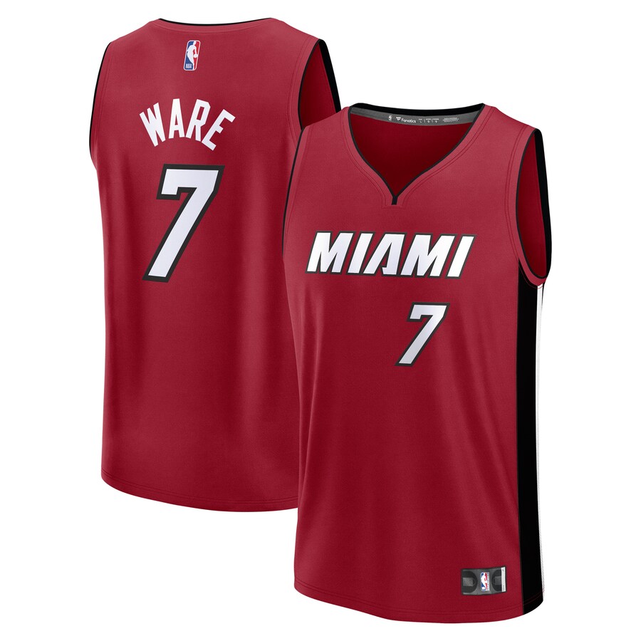 Youth Miami Heat Kel'el Ware Fanatics Red Fast Break Player Jersey - Statement Edition