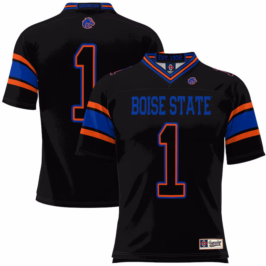 Youth GameDay Greats #1 Black Boise State Broncos Football Jersey