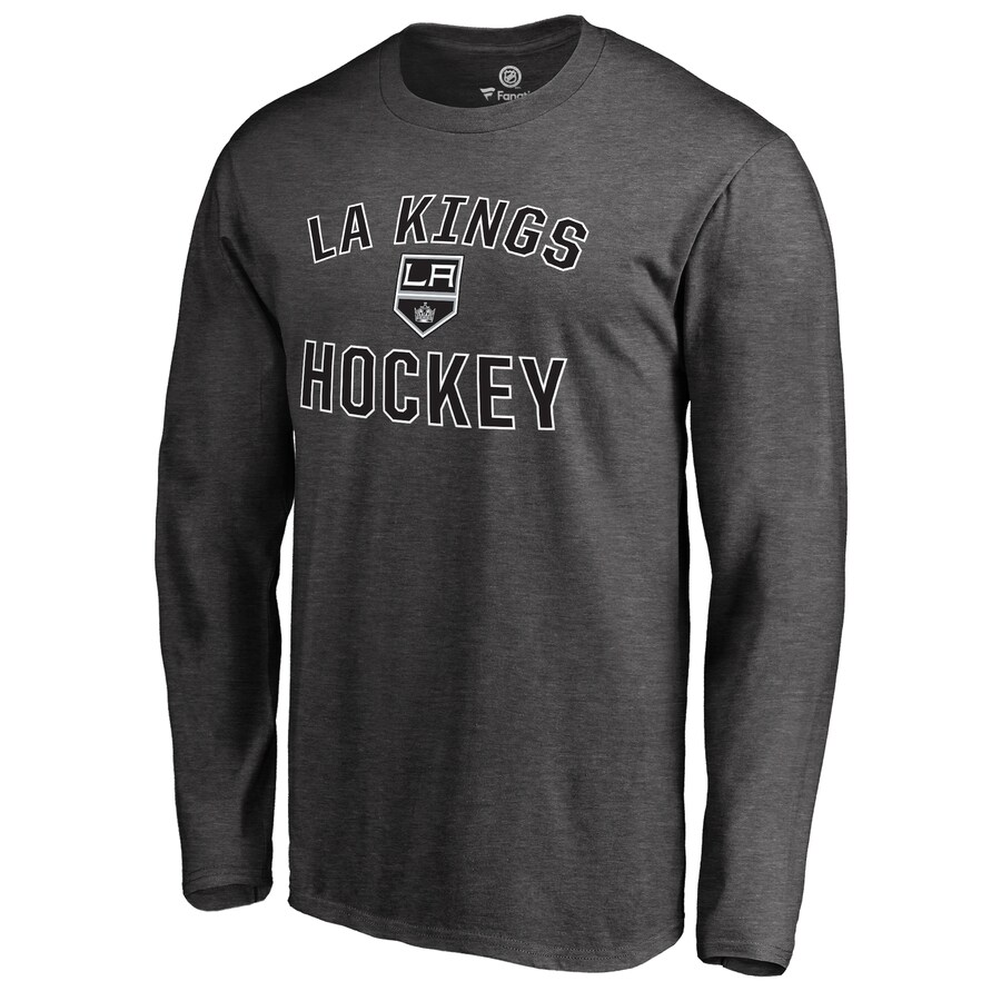 Men's Los Angeles Kings Heathered Gray Victory Arch Long Sleeve T-Shirt
