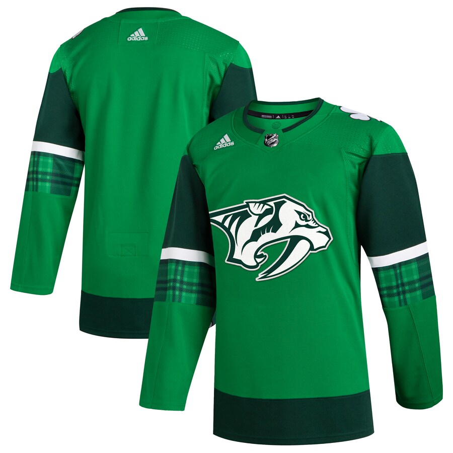 Men's Nashville Predators  adidas Kelly Green 2023 St. Patrick's Day Primegreen Authentic Jersey