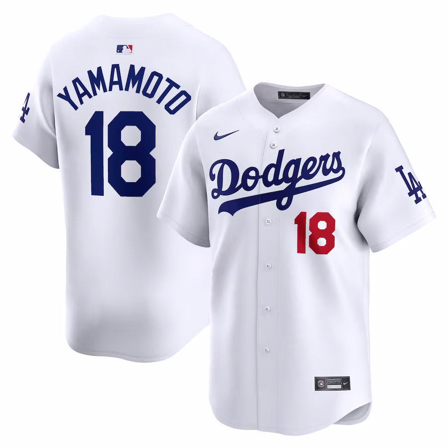 Men's Los Angeles Dodgers Yoshinobu Yamamoto Nike White Home Limited Player Jersey