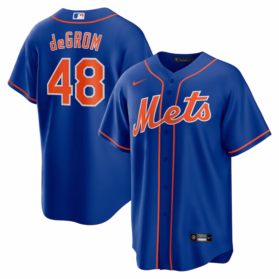 Men's New York Mets Jacob deGrom Nike Royal Alternate Replica Player Name Jersey