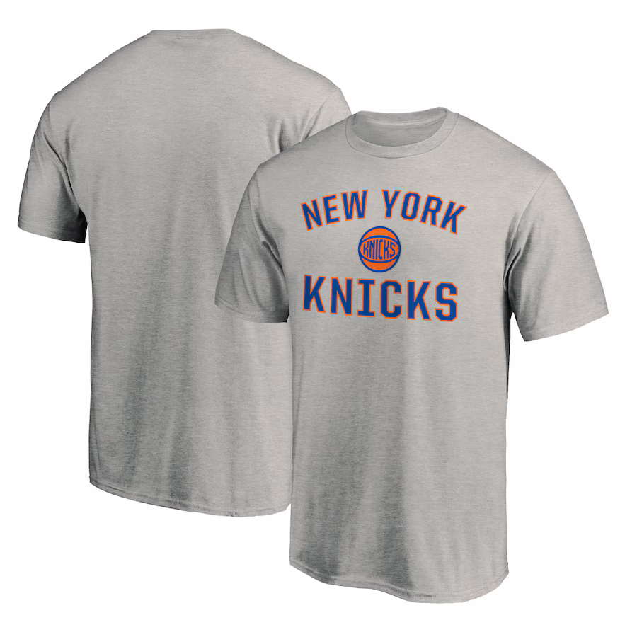 Men's New York Knicks Heather Gray Victory Arch T-Shirt