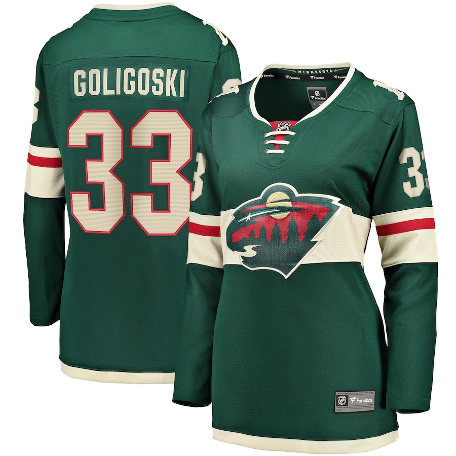 Women's Minnesota Wild Alex Goligoski Fanatics Green Home Breakaway Player Jersey