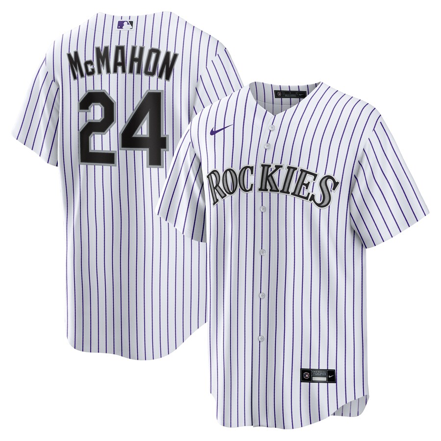 Men's Colorado Rockies Ryan McMahon Nike White Home Replica Player Jersey