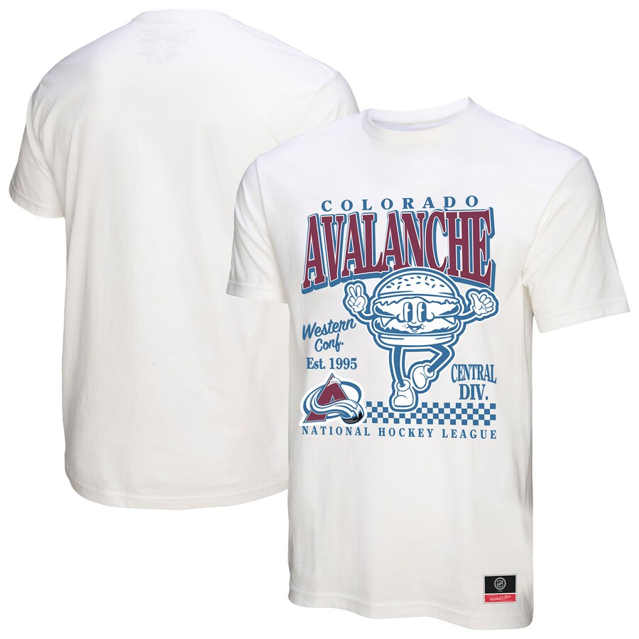 Men's Colorado Avalanche Mitchell & Ness White Local Food T-Shirt