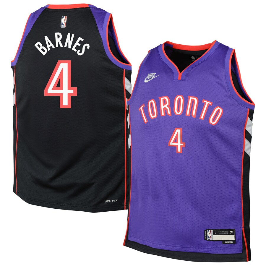 Youth Toronto Raptors Scottie Barnes Nike Purple 2024/25 Swingman Jersey - Classic Edition