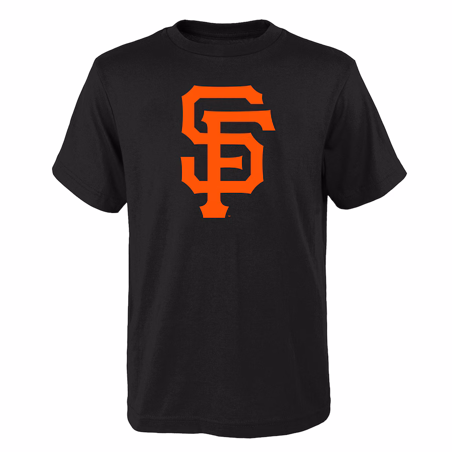 Youth San Francisco Giants Black Logo Primary Team T-Shirt