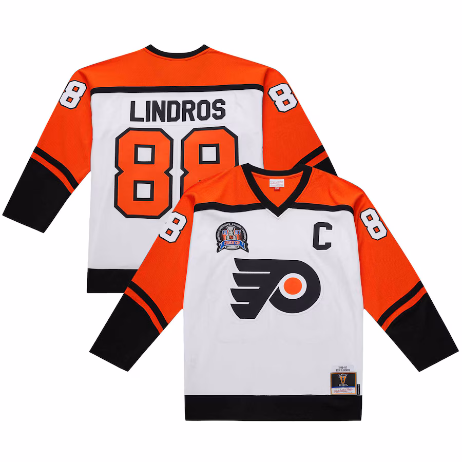 Men's Philadelphia Flyers Eric Lindros White 1996-97 Power Play Jersey