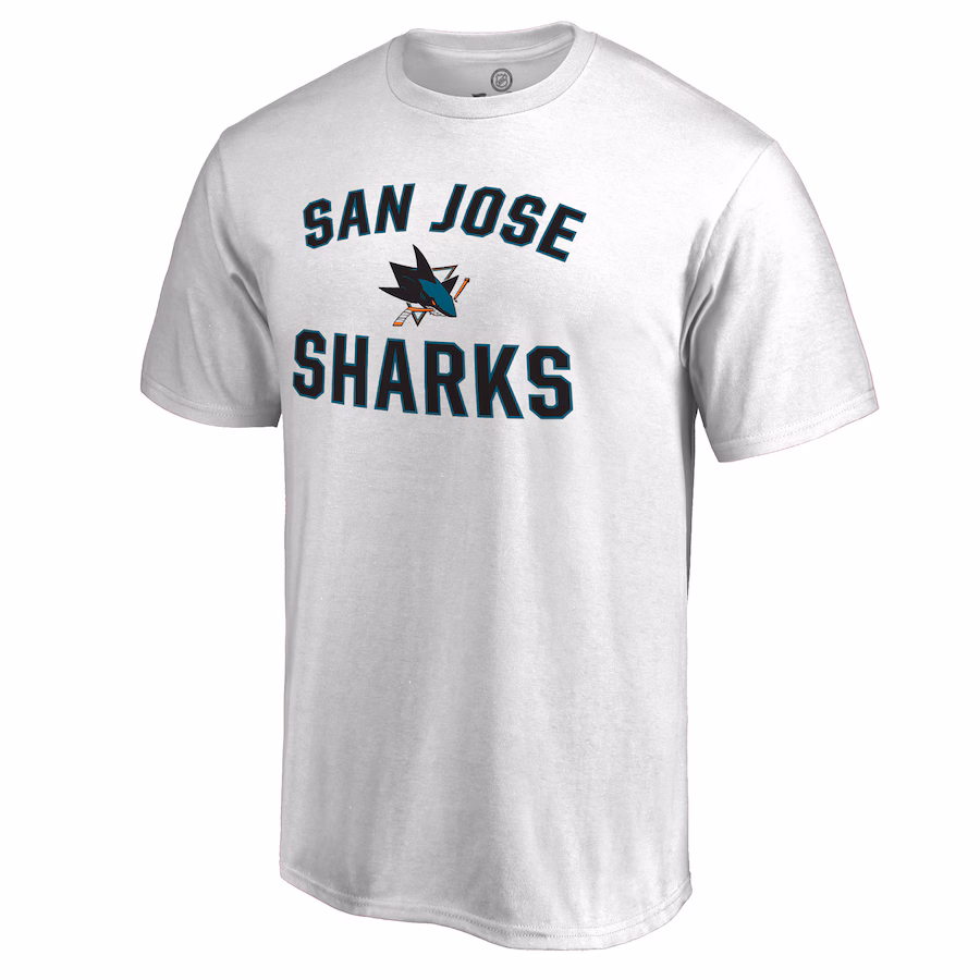 Men's San Jose Sharks Victory Arch White T-Shirt