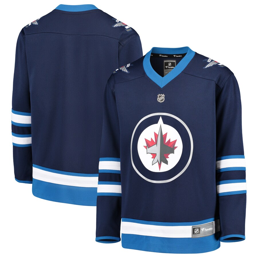 Youth Winnipeg Jets Fanatics Branded Blue Home Replica Blank Jersey