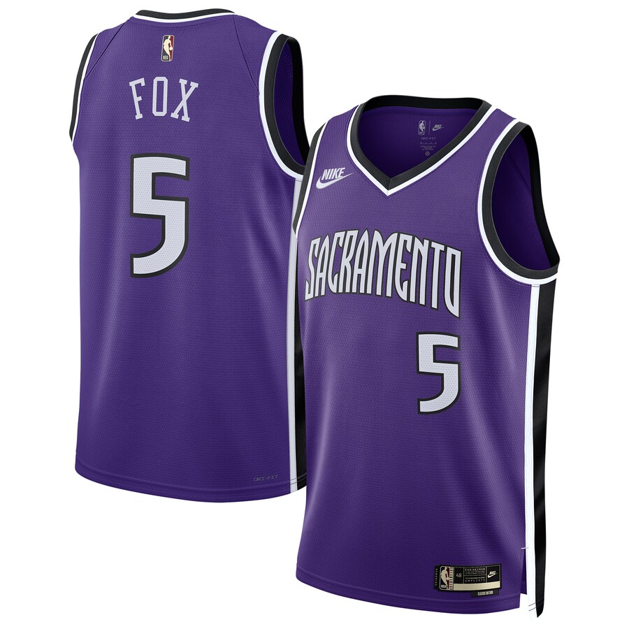 Unisex Sacramento Kings De'Aaron Fox Nike Purple 2024/25 Swingman Jersey - Classic Edition