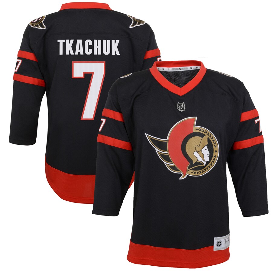 Youth Ottawa Senators Brady Tkachuk Black 2020/21 Home Replica Player Jersey