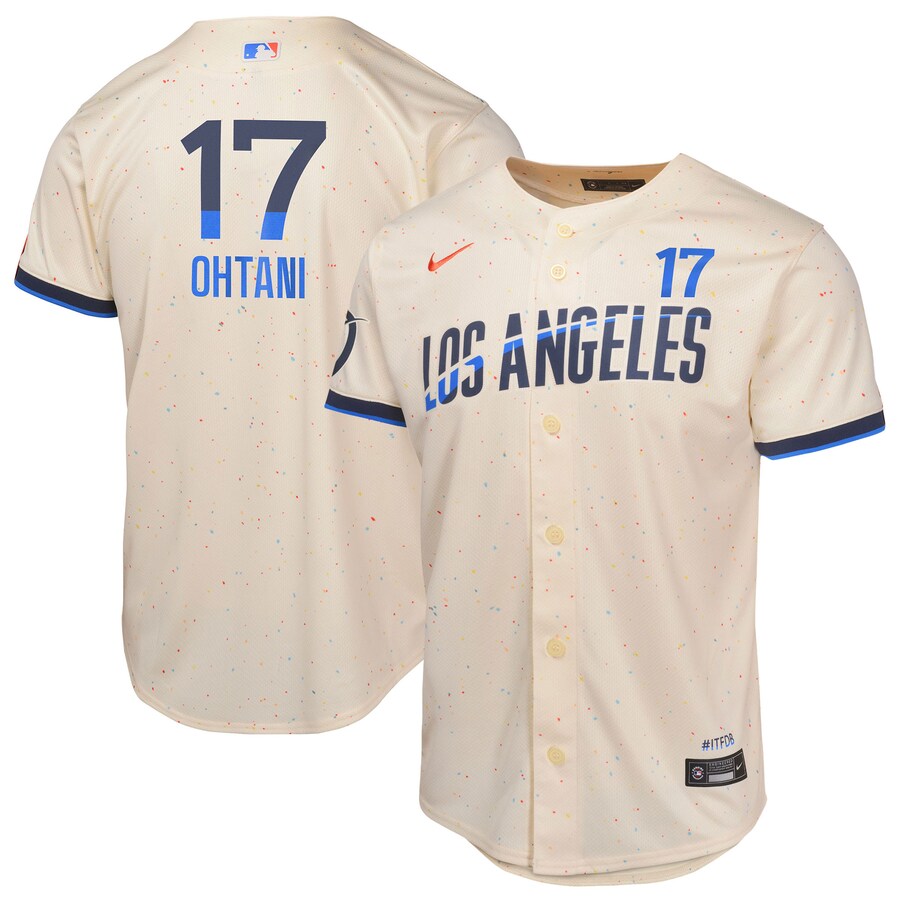 Youth Los Angeles Dodgers Shohei Ohtani Nike Cream 2024 City Connect Limited Player Jersey