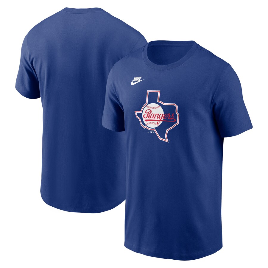 Men's Texas Rangers Nike Royal Cooperstown Collection Team Logo T-Shirt