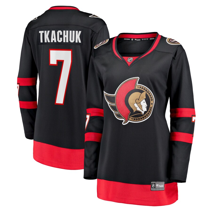 Women's Ottawa Senators Brady Tkachuk Fanatics Branded Black Home 2020/21 Premier Breakaway Player Jersey