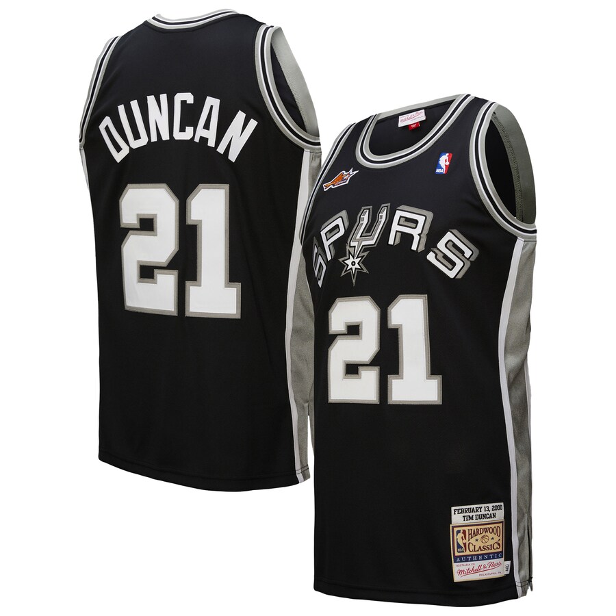 Men's San Antonio Spurs Tim Duncan Mitchell & Ness Black 2000 NBA All-Star Game Authentic Jersey